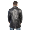Milwaukee Leather SFM1815 Men's Black Classic Button Closure Design Leather Car Coat