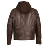 Milwaukee Leather SFM1845 Men's Brown Fashion Casual Leather Jacket with Removable Hoodie