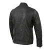 Milwaukee Leather SFM1861 Men's Two-Tone Leather Jacket with Front Zipper Closure