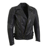 Milwaukee Leather SFM1885 Men's Black Leather Fashion Jacket with Piping Design