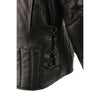 Milwaukee Leather SH1010 Men's 'Scooter' Black Vented Leather Jacket with Side Laces