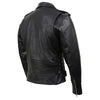 Milwaukee Leather SH1011 Black Classic Brando Motorcycle Jacket for Men Made of Cowhide Leather w/ Side Lacing