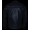 Milwaukee Leather SH1408 Men's Sporty Crossover Vented Black Leather Scooter Jacket