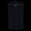 Milwaukee Leather SH1955 Ladies Black Textile Vest with Wing Embroidery