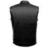 Milwaukee Leather SH2036 Men's Black Club Style' Open Neck Leather Vest