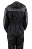 NexGen SH204901 Women's Black and Grey Armored and Hooded Water Proof Rain Suit