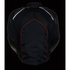 NexGen SH2153 Men's Combo Black and Red Armored Leather and Textile with Mesh Moto Jacket