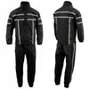 NexGen SH2331 Men's Black Water Resistant Rain Suit with Reflective Tape