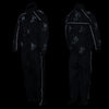 NexGen SH2334 Men’s Black Water Proof Rain Suit with Reflective Flame Skull Design