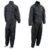 NexGen SH2334 Men’s Black Water Proof Rain Suit with Reflective Flame Skull Design