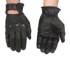 Milwaukee Leather SH247 Men's Black Leather Unlined Classic Style Driving Gloves