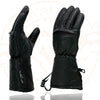 Milwaukee Leather Men's Black Gauntlet Motorcycle Hand Gloves-Black Leather Waterproof Gel Palm Soft Skin-SH292