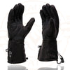 Milwaukee Leather Men's Black Gauntlet Motorcycle Hand Gloves-Black Leather Waterproof Gel Palm Soft Skin-SH292