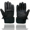 Milwaukee Leather Men's Black Gauntlet Motorcycle Hand Gloves-Black Leather Waterproof Gel Palm Soft Skin-SH292