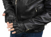 Milwaukee Leather SH442 Men's Black Leather Gel Padded Palm Fingerless Motorcycle Hand Gloves W/ Soft ‘Genuine Leather’