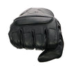 Milwaukee Leather SH451 Men's Black Leather Gauntlet Racing Motorcycle Hand Gloves with Wrist and Knuckle Padding Protection