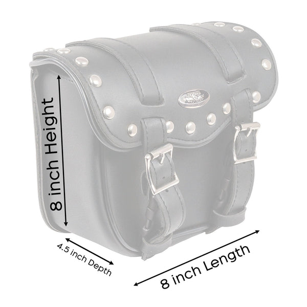 Milwaukee Leather SH546 Small Black PVC Studded Motorcycle Sissy