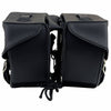 Milwaukee Leather SH55201ZB Black Large PVC Zip-Off Throwover Motorcycle Saddlebags