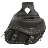 Milwaukee Leather SH553ZB Black Large Zip-Off PVC Studded Throw Over Saddlebags