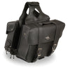 Milwaukee Leather SH580ZB Black Large Zip-Off PVC Slanted Throw Over Motorcycle Saddlebags