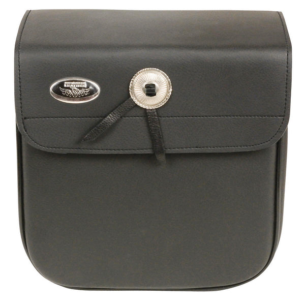 Milwaukee Leather SH59002 Small Black PVC Sissy Bar Motorcycle Bag