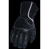 Milwaukee Leather SH607 Men's Black Leather Gauntlet Padded Back Racing Motorcycle Hand Gloves W/ Reflective Piping.