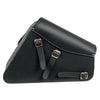 Milwaukee Leather SH639 Black Right Side Heavily Slanted PVC Swing Arm Bag with Buffalo Snaps