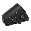 Milwaukee Leather SH639 Black Right Side Heavily Slanted PVC Swing Arm Bag with Buffalo Snaps