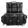 Milwaukee Leather SH65001 Large Black PVC 4-Piece Motorcycle Touring Tail Bag
