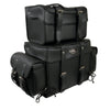 Milwaukee Leather SH65001 Large Black PVC 4-Piece Motorcycle Touring Tail Bag