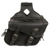 Milwaukee Leather SH664ZB Large Braided Zip Off PVC Throw Over Saddle Bag