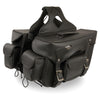 Milwaukee Leather SH66602 Zip-Off Double Pocket PVC Throw Over Motorcycle Saddlebags