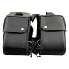 Milwaukee Leather SH66701ZB Black Single Strap PVC Throw Over Motorcycle Saddlebags