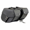 Milwaukee Leather SH66701ZB Black Single Strap PVC Throw Over Motorcycle Saddlebags