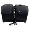 Milwaukee Leather SH669ZB Large Black Two Straps PVC Zip Off Throw Over Motorcycle Saddlebags