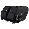 Milwaukee Leather SH669ZB Large Black Two Straps PVC Zip Off Throw Over Motorcycle Saddlebags