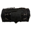 Milwaukee Leather SH694 Large Black Textile and PVC Duffel Style Motorcycle Rack Bag
