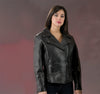 Milwaukee Leather SH7023 Women's 'Braided' Black Leather Jacket with Studs