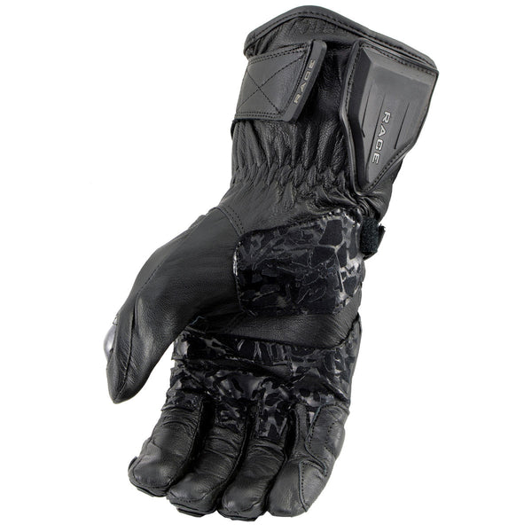 Milwaukee Leather SH717 Men's Black Leather Gauntlet Racing