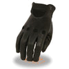 Milwaukee Leather SH721 Women's Black Leather Unlined Classic Driving Gloves