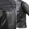 Milwaukee Leather SH8011 Women's Black Leather Sporty Scooter Crossover Biker  Jacket