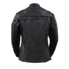 Milwaukee Leather SH8011 Women's Black Leather Sporty Scooter Crossover Biker Jacket