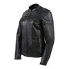 Milwaukee Leather SH8011 Women's Black Leather Sporty Scooter Crossover Biker Jacket