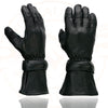 Milwaukee Leather Men's Gauntlet Motorcycle Hand Gloves- Deerskin Zip-Off-Long Cuff Thermal Lined Gel Palm-SH852