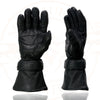 Milwaukee Leather Men's Gauntlet Motorcycle Hand Gloves- Deerskin Zip-Off-Long Cuff Thermal Lined Gel Palm-SH852