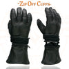 Milwaukee Leather Men's Gauntlet Motorcycle Hand Gloves- Deerskin Zip-Off-Long Cuff Thermal Lined Gel Palm-SH852