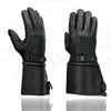 Milwaukee Leather Men's Gauntlet Motorcycle Hand Gloves- Deerskin Long Cuff with Snap Closure Thermal Lined-SH857