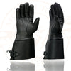 Milwaukee Leather Men's Gauntlet Motorcycle Hand Gloves- Deerskin Long Cuff with Snap Closure Thermal Lined-SH857