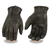 Milwaukee Leather SH866 Men's Black Deerskin Leather Thermal Lined Gloves