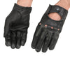 Milwaukee Leather SH869 Men's Black Deerskin Leather Unlined Professional Driving Gloves